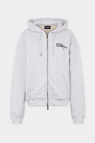 Iconique hoodie met ritssluiting en boyfriend-pasvorm