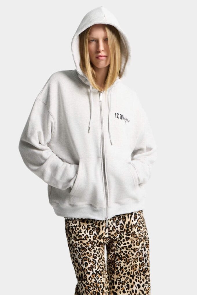 Iconique hoodie met ritssluiting en boyfriend-pasvorm
