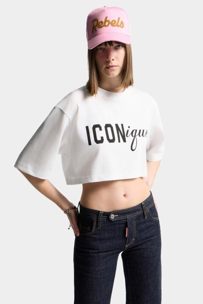 Iconisch cropped overhemd met losse pasvorm
