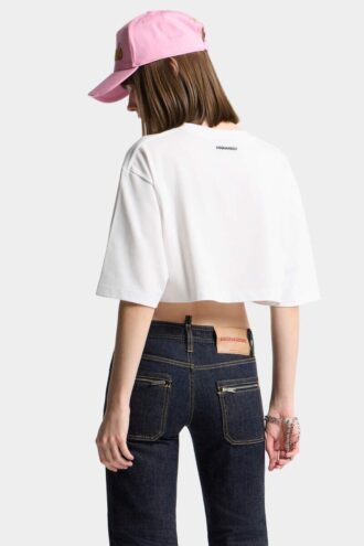 Iconisch cropped overhemd met losse pasvorm