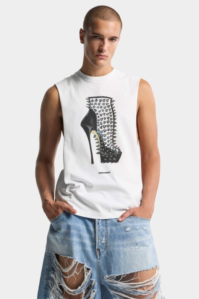 Iconische tanktop met cigarette-pasvorm