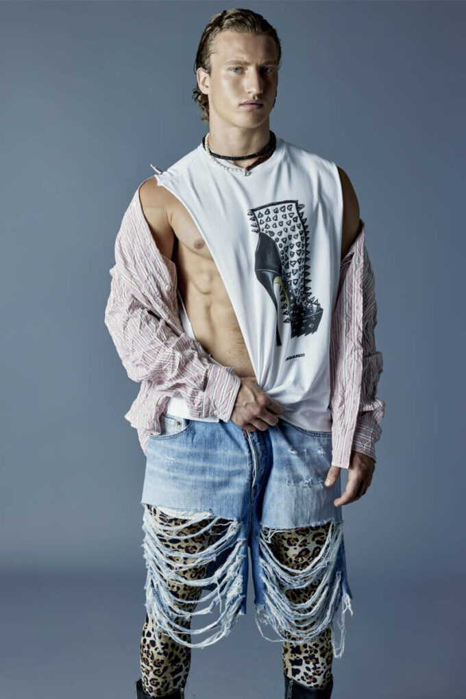 Iconische tanktop met cigarette-pasvorm