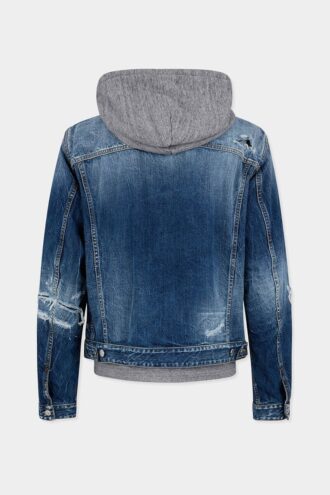 Jeansjack met medium ripped wash