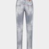 Jennifer-Jeans met geborstelde grijze wassing en middelhoge taille Jennifer-Jeans met geborstelde grijze wassing en middelhoge taille