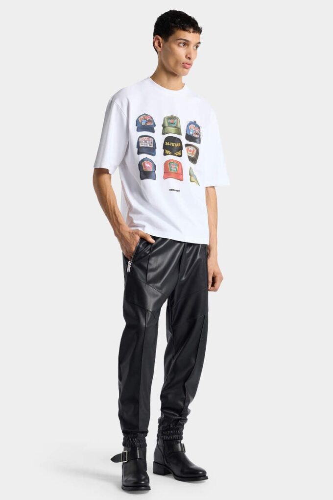 Joggingbroek van imitatieleer Joggingbroek van imitatieleer