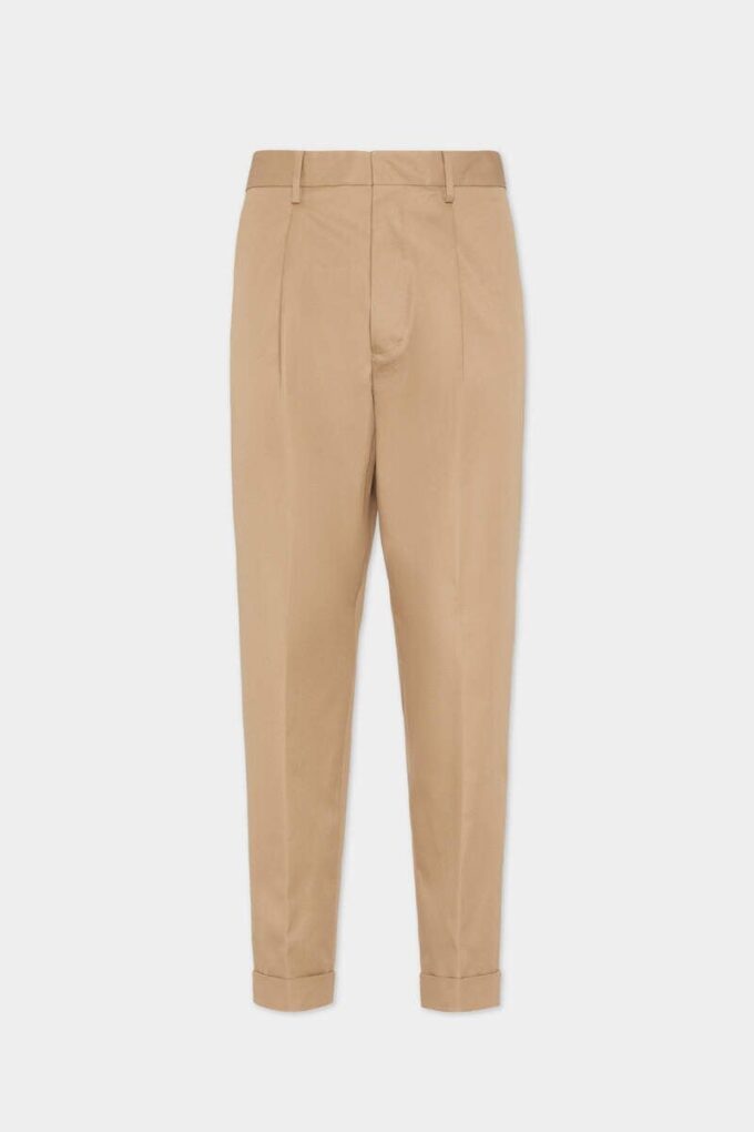 Katoenen broek met één plooi
