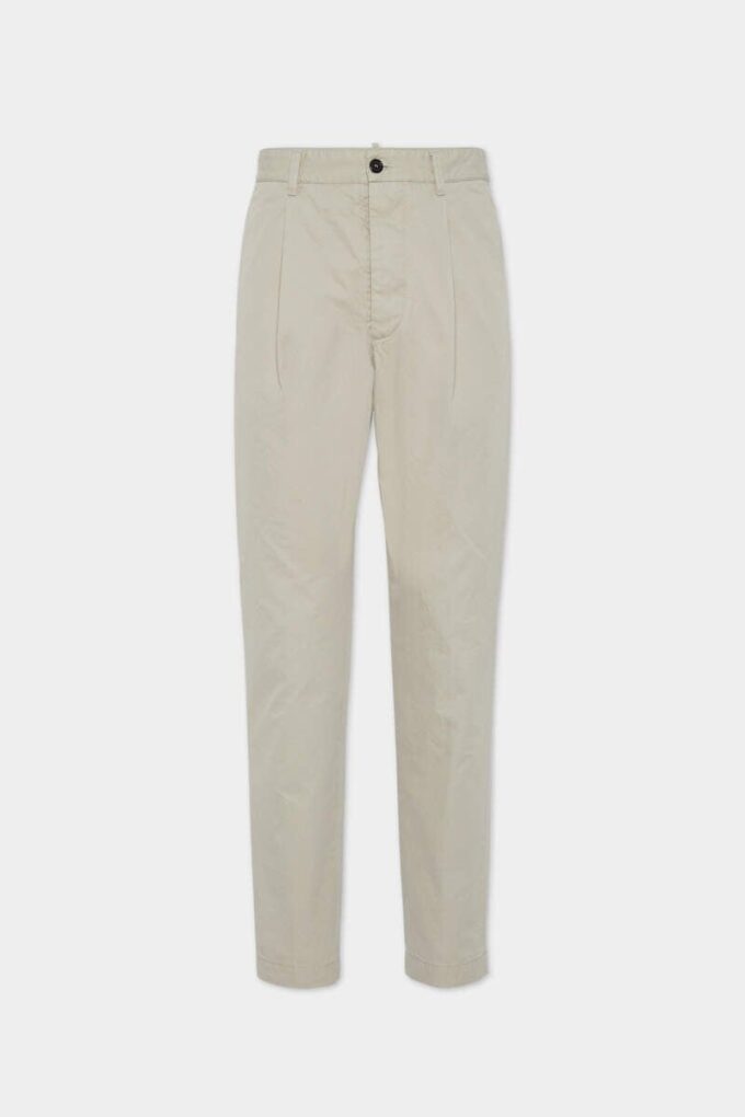 Katoenen broek met één plooi