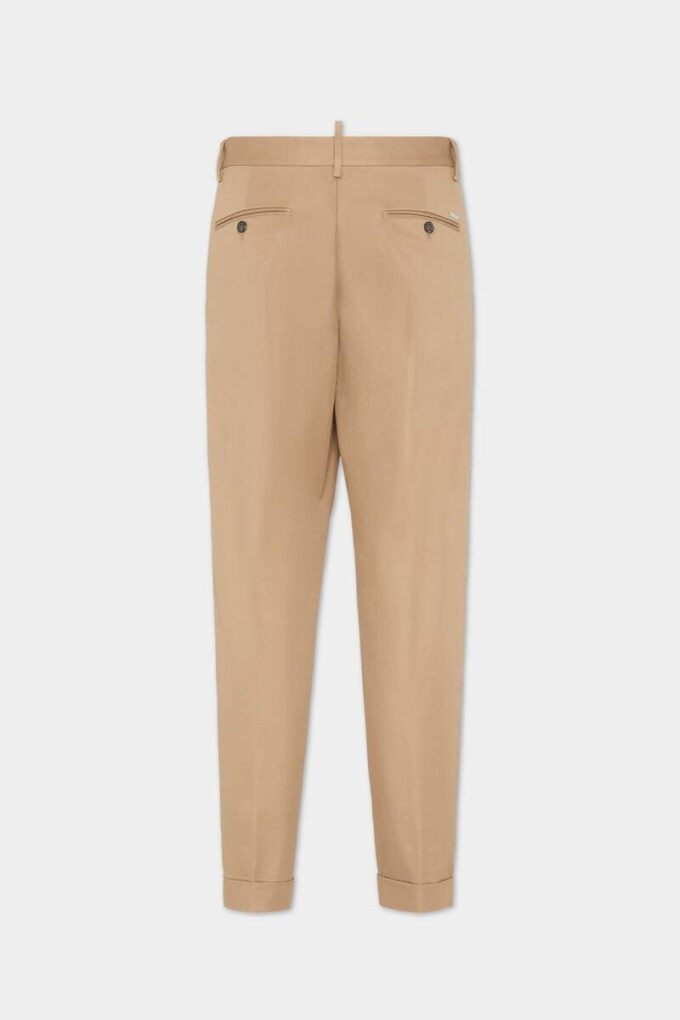 Katoenen broek met één plooi