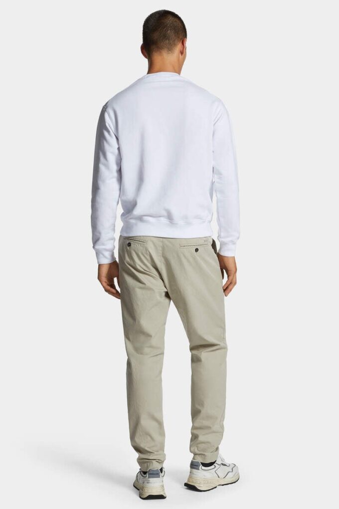 Katoenen broek met één plooi