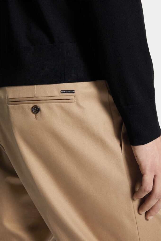 Katoenen broek met één plooi