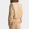 Kledingstukgeverfde utility-bomber met distressed-look Kledingstukgeverfde utility-bomber met distressed-look