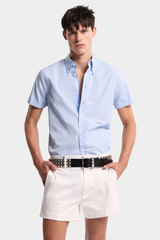 Kort, soepelvallend slim-fit overhemd Kort, soepelvallend slim-fit overhemd
