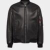 Leren bomberjack Leren bomberjack