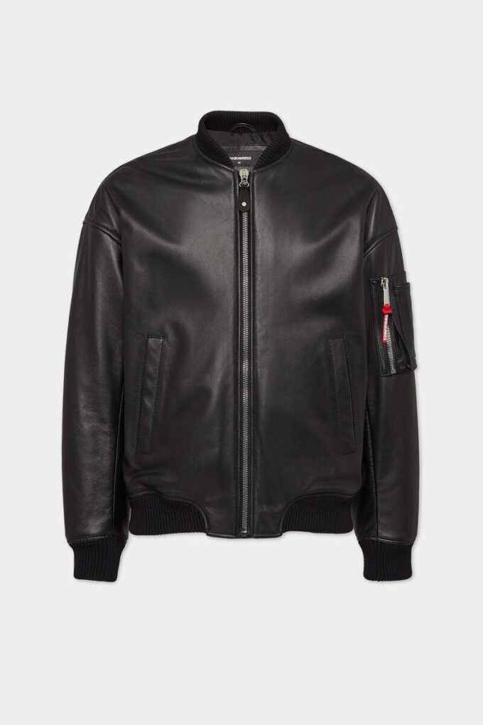 Leren bomberjack Leren bomberjack
