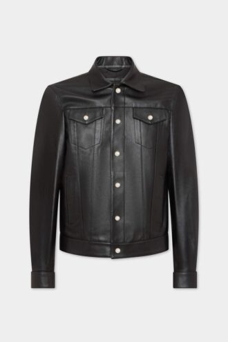 Leren Dan-Jeans-jas