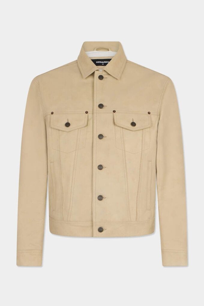 Leren Jeans-jasje Leren Jeans-jasje