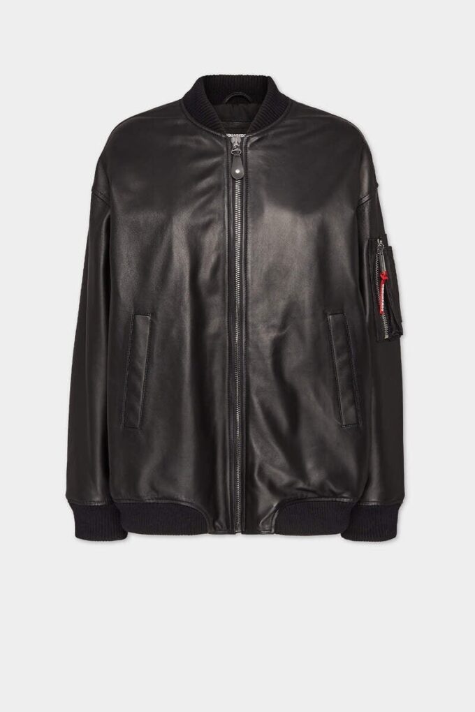 Leren oversized Cyprus-bomber Leren oversized Cyprus-bomber