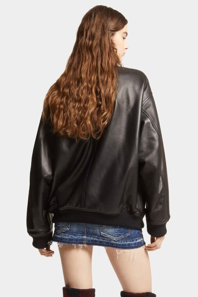 Leren oversized Cyprus-bomber Leren oversized Cyprus-bomber