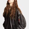 Leren oversized Cyprus-bomber Leren oversized Cyprus-bomber
