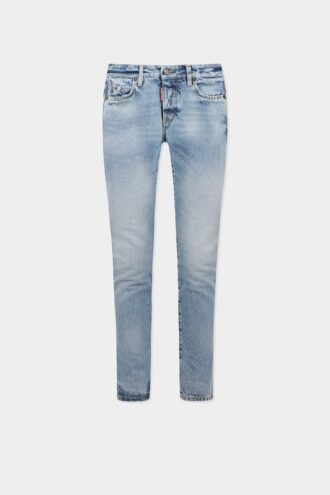 Licht diagonaal gewassen skinny Jeans