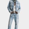 Licht Diagonale Wash 70’s Jeans jasje Licht Diagonale Wash 70’s Jeans jasje