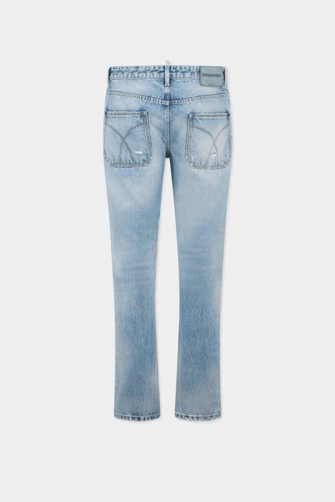 Licht Diagonale Wash Teddy-Jeans Licht Diagonale Wash Teddy-Jeans