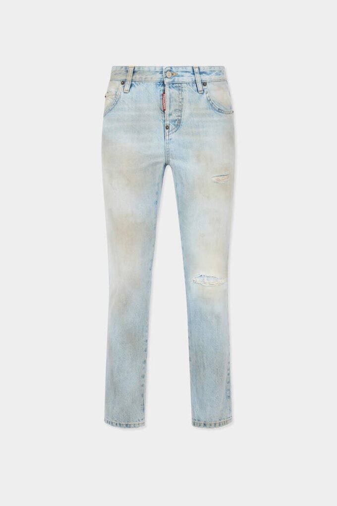 Licht gewaschene Teddy-Jeans Licht gewaschene Teddy-Jeans