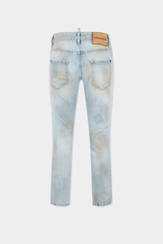 Licht gewaschene Teddy-Jeans