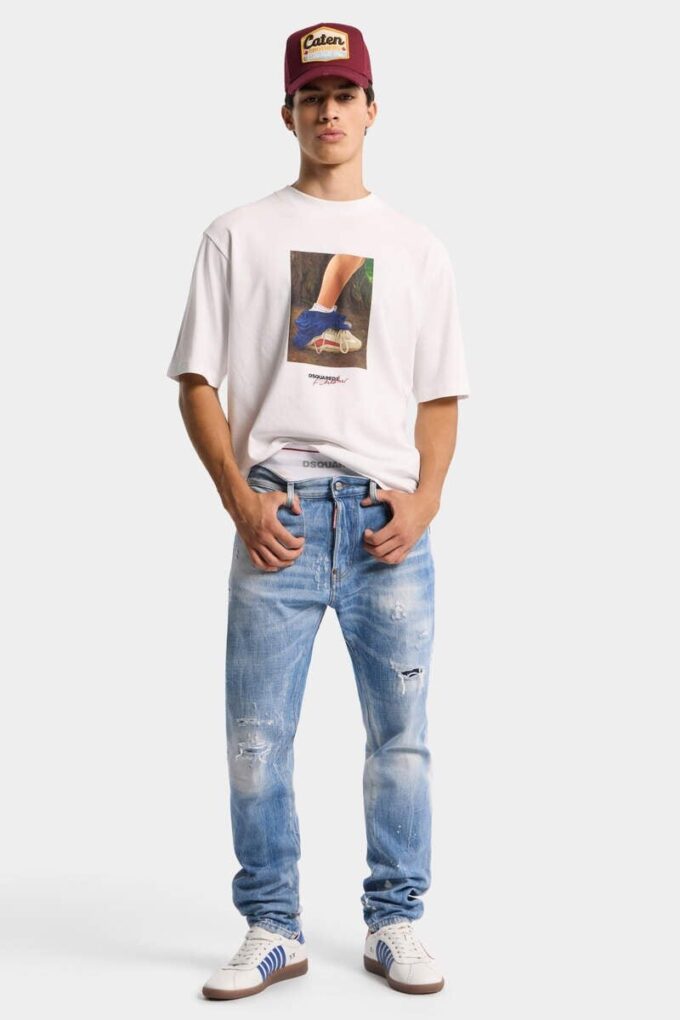 Licht gewaschene Teddy-Jeans Licht gewaschene Teddy-Jeans