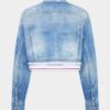 Licht gewassen boxy Jeans-jasje Licht gewassen boxy Jeans-jasje