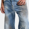 Licht verwassen, loszittende Jeans met gedraaide pasvorm Licht verwassen, loszittende Jeans met gedraaide pasvorm