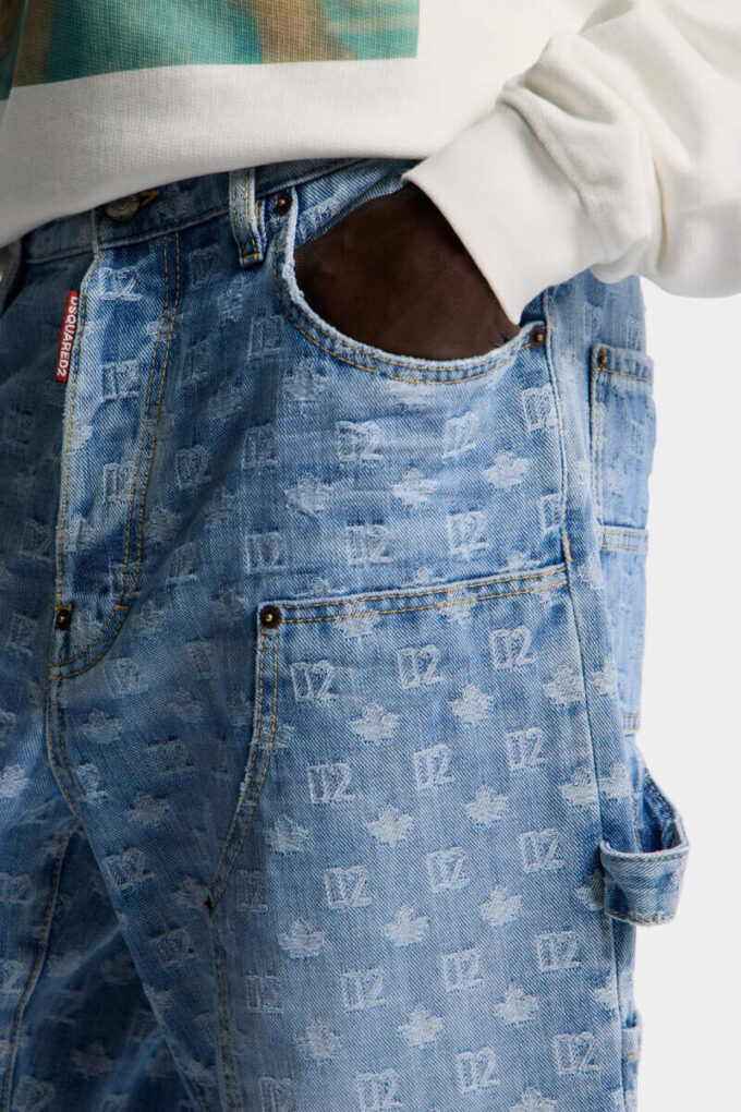 Lichtgewaschene baggy carpenter-Jeans Lichtgewaschene baggy carpenter-Jeans