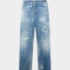 Lichtgewassen denim joggingbroek Lichtgewassen denim joggingbroek
