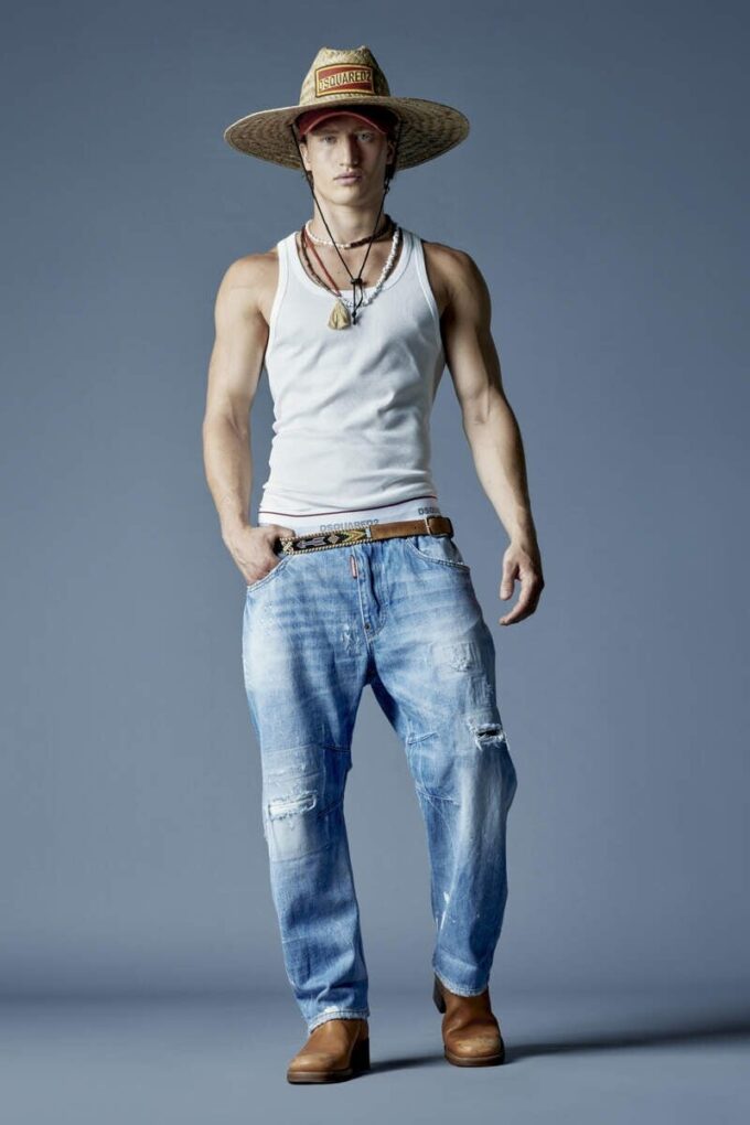 Lichtgewassen denim joggingbroek Lichtgewassen denim joggingbroek