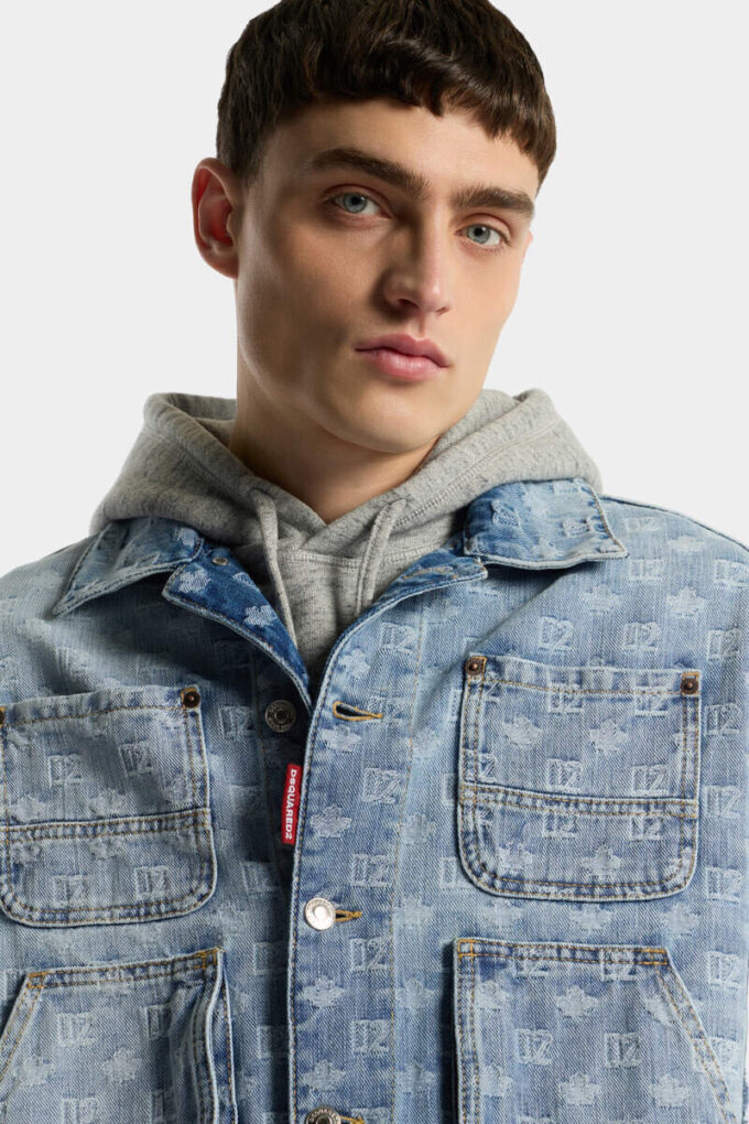 Lichtgewassen utility-jeansjasje Lichtgewassen utility-jeansjasje