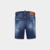 Marineblauwe korte broek met middelgrote rode stippen Marineblauwe korte broek met middelgrote rode stippen