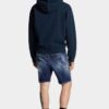 Marineblauwe korte broek met middelgrote rode stippen Marineblauwe korte broek met middelgrote rode stippen