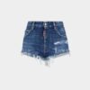 Medium Wash Trucker Hotpants Medium Wash Trucker Hotpants
