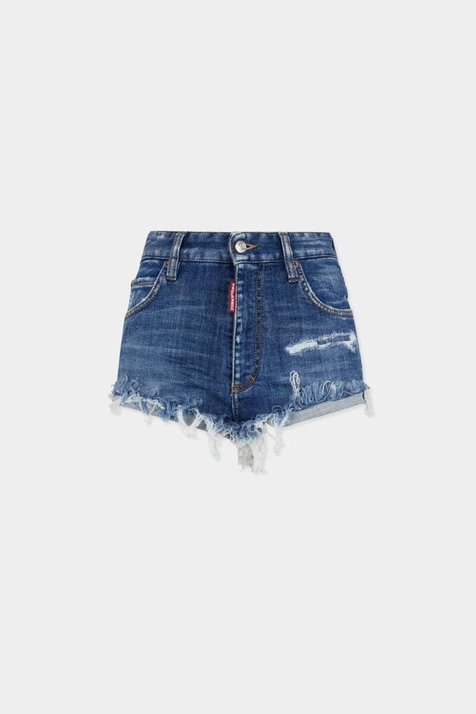 Medium Wash Trucker Hotpants Medium Wash Trucker Hotpants