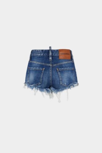 Medium Wash Trucker Hotpants