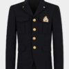 Militaire blazer met enkele rij knopen