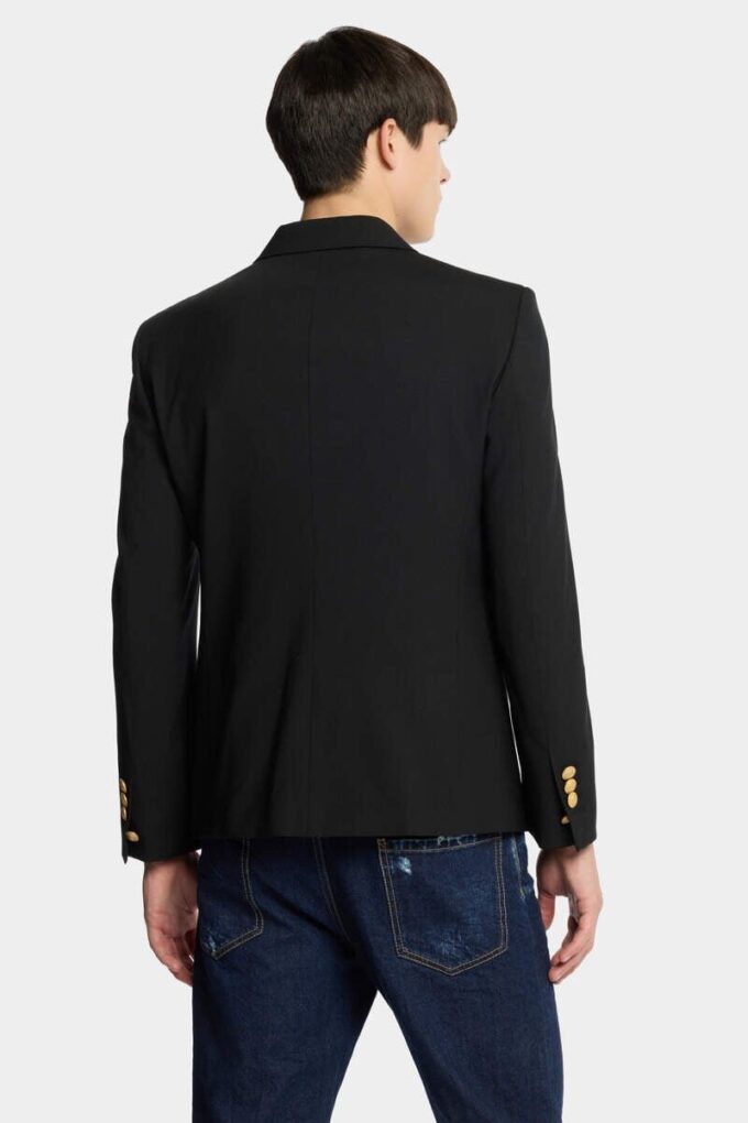 Militaire blazer met enkele rij knopen