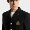 Militaire blazer met enkele rij knopen