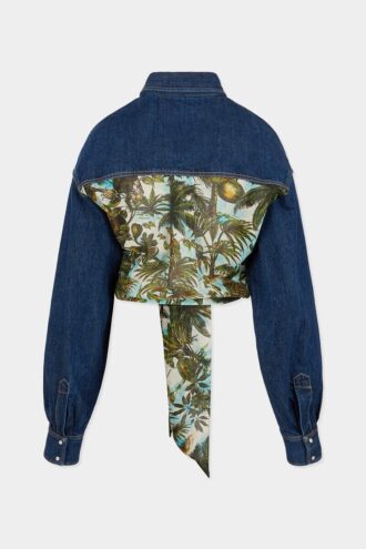 Monkey Business Denim Mix Cropped Overhemd