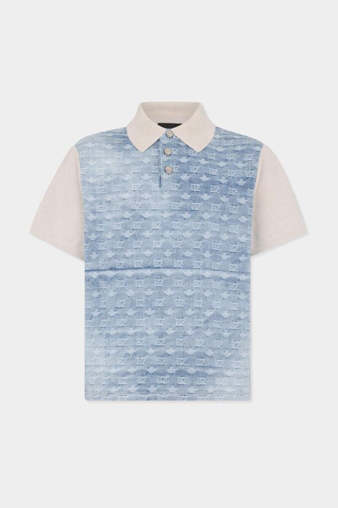 Monogram gebreid poloshirt Monogram gebreid poloshirt