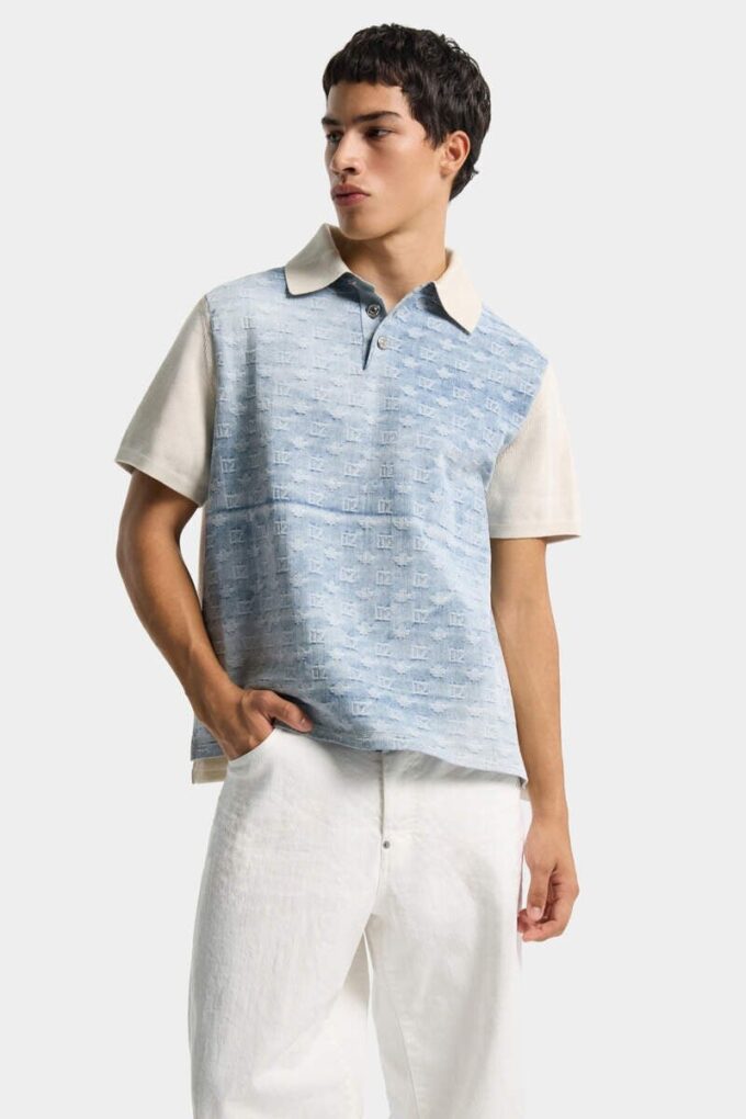 Monogram gebreid poloshirt Monogram gebreid poloshirt