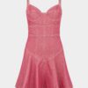 Oxford-denim jurk met volants Oxford-denim jurk met volants