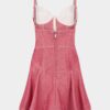 Oxford-denim jurk met volants Oxford-denim jurk met volants