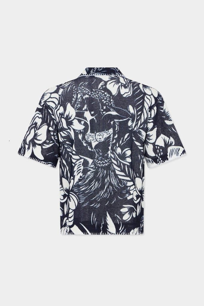 Polo met korte mouwen en dansende bloemen