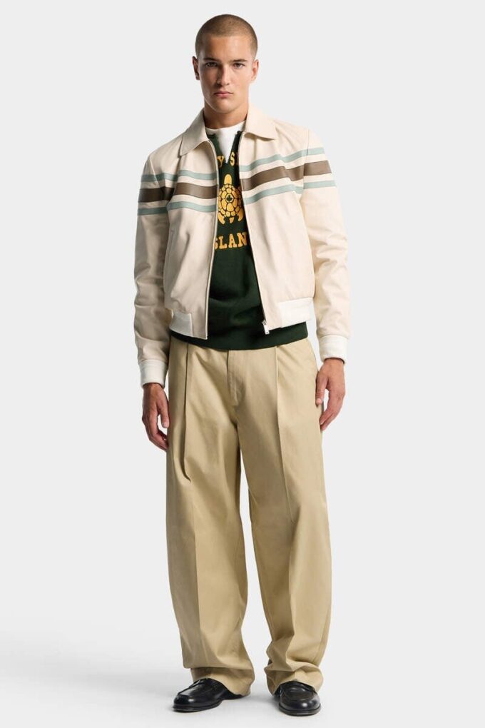 Preppy leren blouson Preppy leren blouson